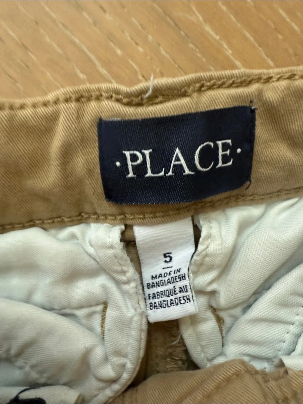 The Children's Place Khaki Straight-Leg Chinos - Light Tan Size 5